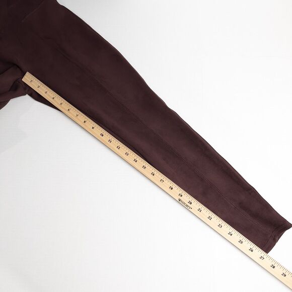 Spanx Faux Suede Leggings Womens Large Dark Terracotta Brown Shaping Fall 20322R - Picture 5 of 13